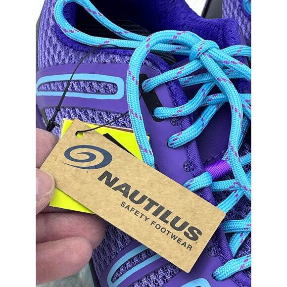 NWOB Nautilus Safety Footwear Women's Size 6EE Purple/Blue Safety Toe Shoe NEW - Picture 4 of 10